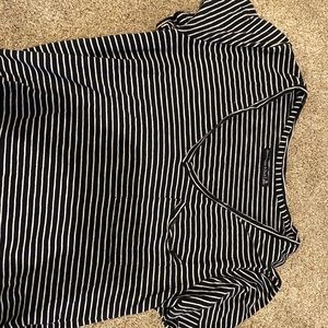 striped v neck